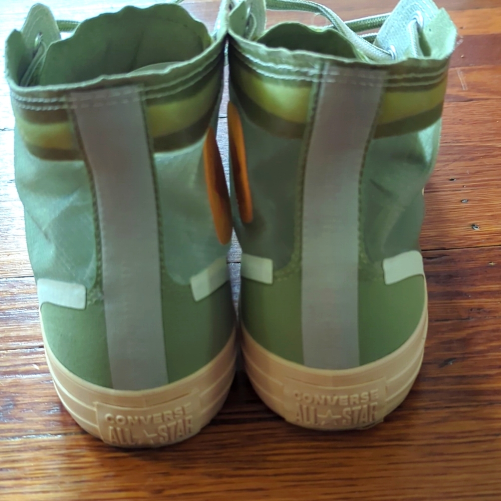 Converse All-Star Men's High Top Rare Sneakers Size 9  Tan, Mint Green & Orange - Picture 2 of 6